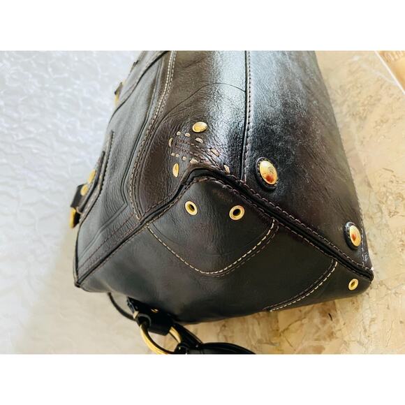 Rare Limited Edition Vtg Coach Hamptons Andrea black contrast stitching 10555 - Picture 8 of 9